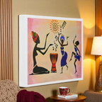 Original Hand Drawn Tribal Music Wall Art, Unique Ethnic Illustration Teespring