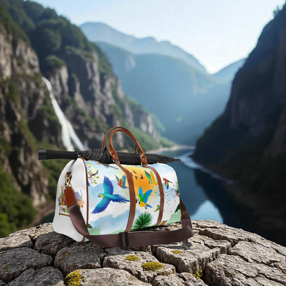 Vibrant Tropical Waterproof Travel Bag - Perfect for Adventurers and Getaways