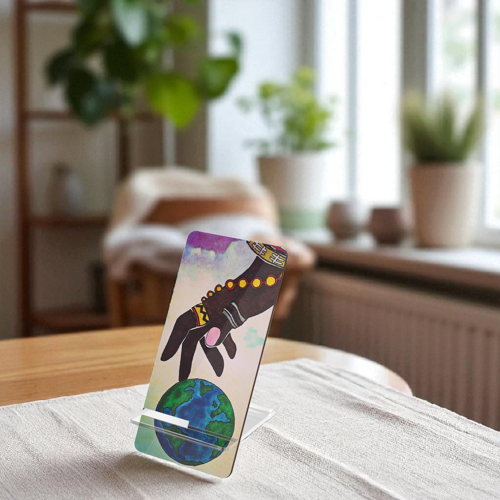 Galactic Art Mobile Display Stand for Smartphones - Hand Designed, Functional Art Piece Printify