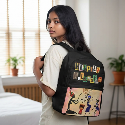 Artisan Tribal Laptop Backpack - Water-Resistant Outdoor Travel Bag