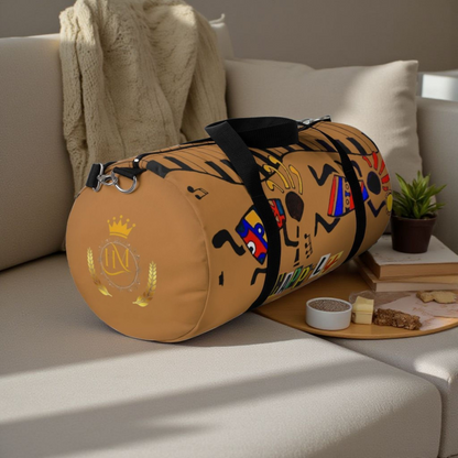 Afro Music Cartoon Piano Art Handcrafted Duffel Bag - Musician Gift, Travel Bag