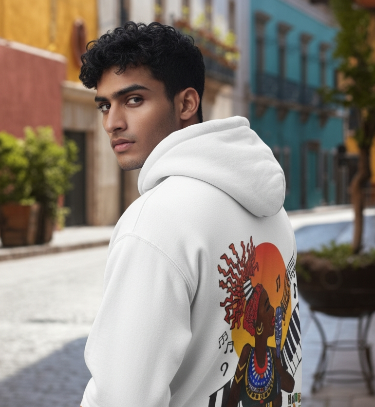 Jazz Singer Hoodie, Unisex Oversize Fleeced Hoodie