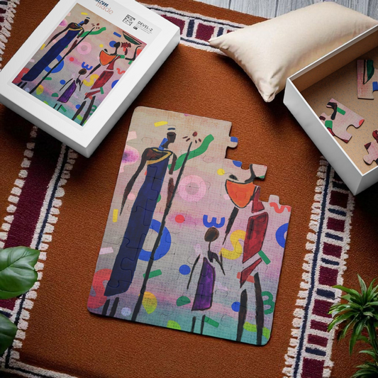 Kids' 30-Piece Puzzle - Colorful Cultural Artwork for Learning and Fun