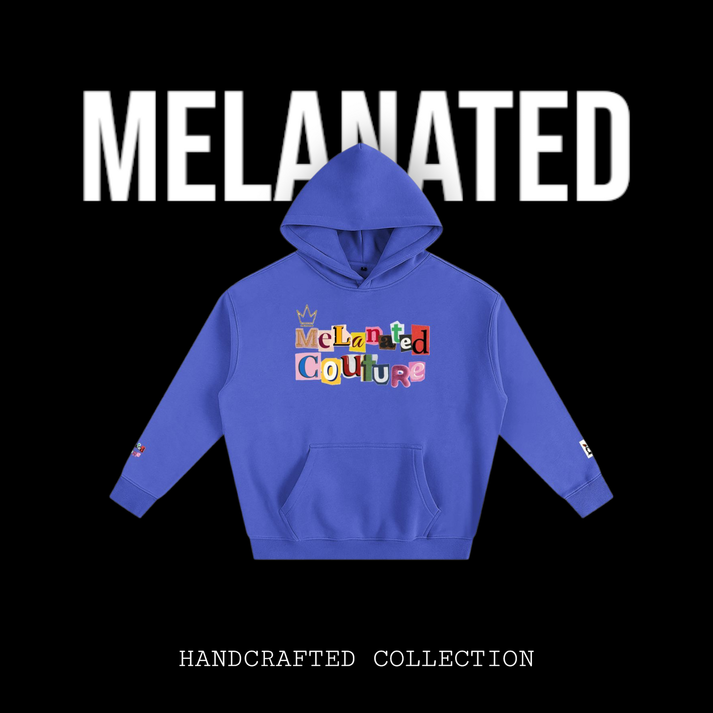 Crowned Black Woman Art Graphic Unisex Oversize Fleeced Hoodie