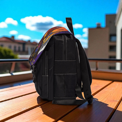 Afro Singer, Music-Inspired Unisex Shoulder Backpack - Stylish & Functional