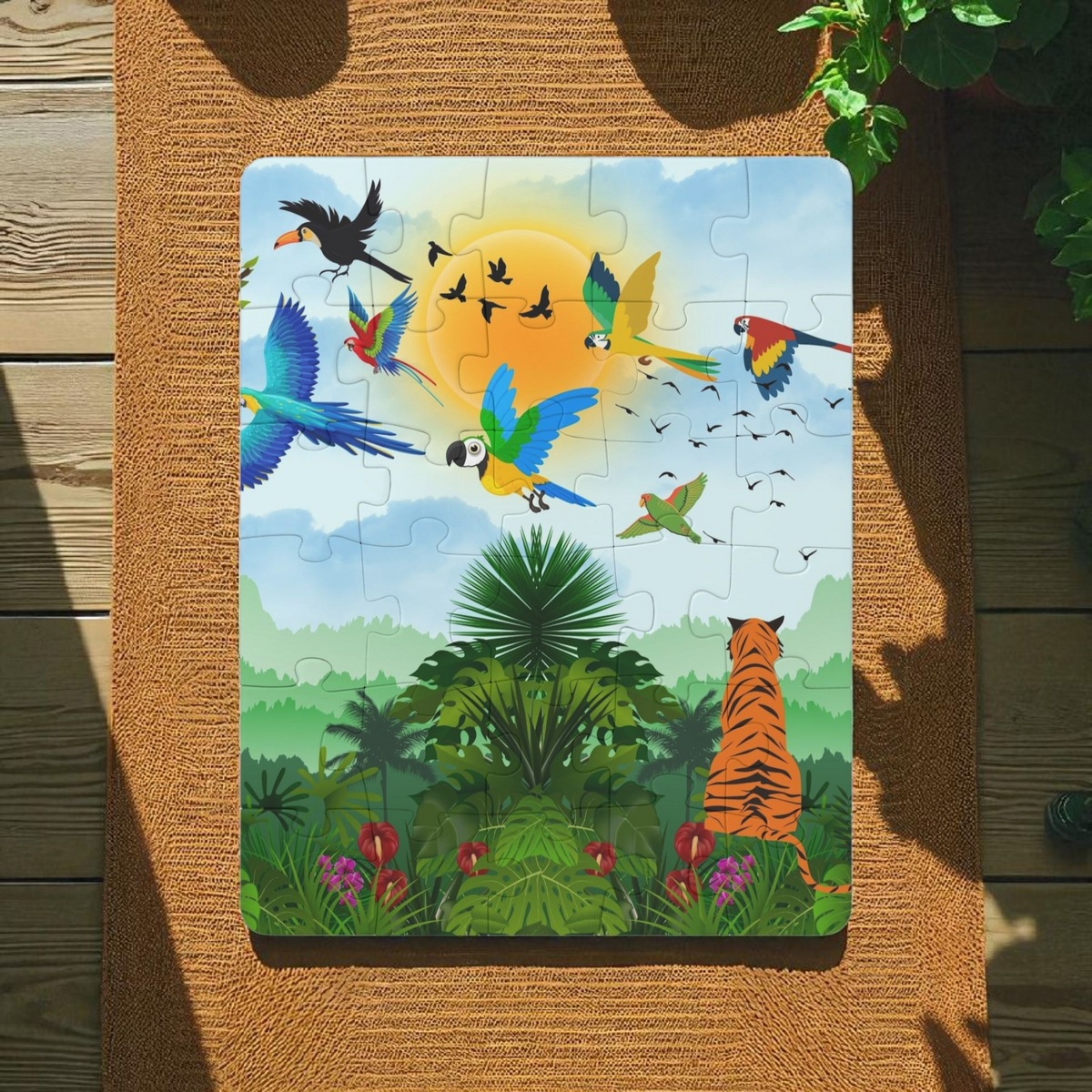 Colorful Jungle Adventure Puzzle for Kids – 30 Pieces – Fun Learning Activity Printify