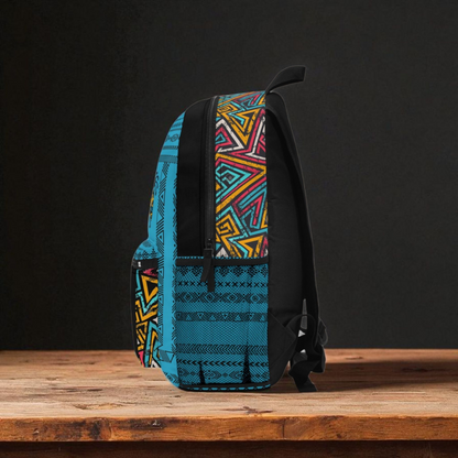Boho Afro Music Backpack, Music Lover Bag, Cartoon Print Rucksack
