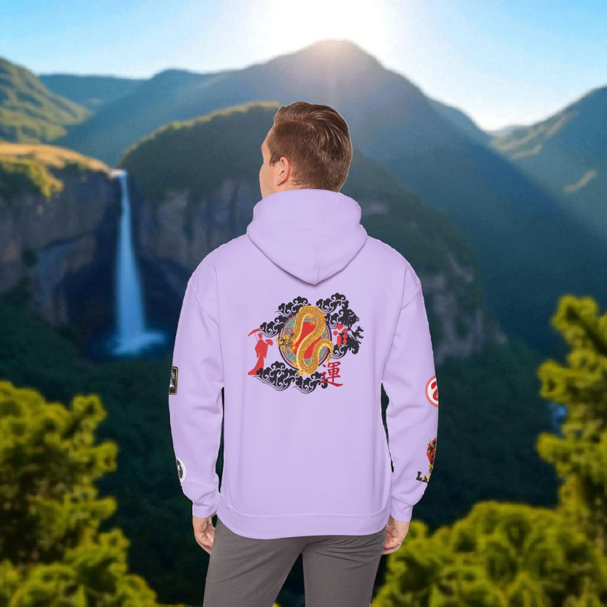 Dragon Ninja Themed Graphic Unisex  Hoodie Printify