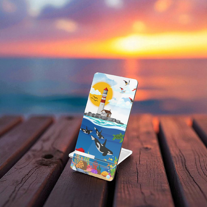 Colorful Ocean-Themed Smartphone Display Stand