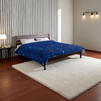 Afro Music Cartoon Comforter, Handcrafted Bedspread for Music Lovers, Unique African Art Comforter Printify