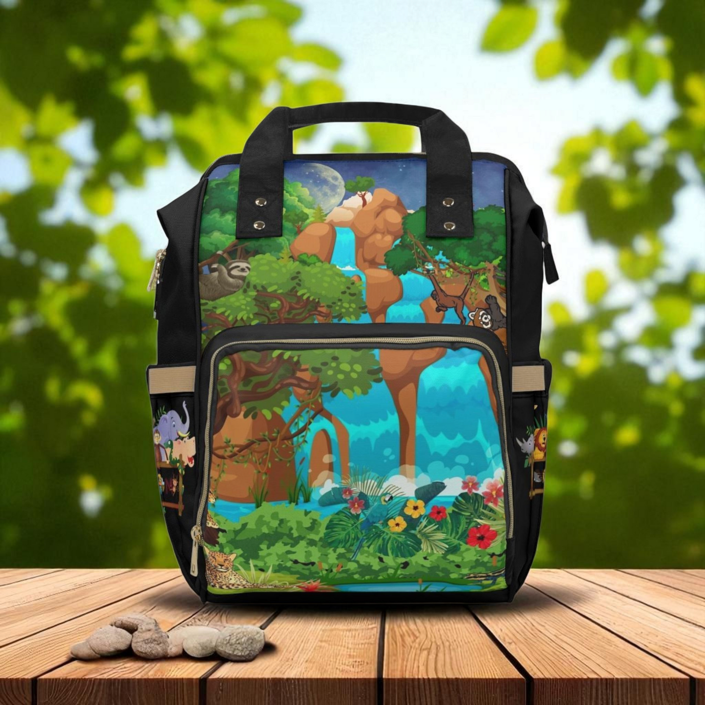 Adventurous Jungle Diaper Backpack for Parents