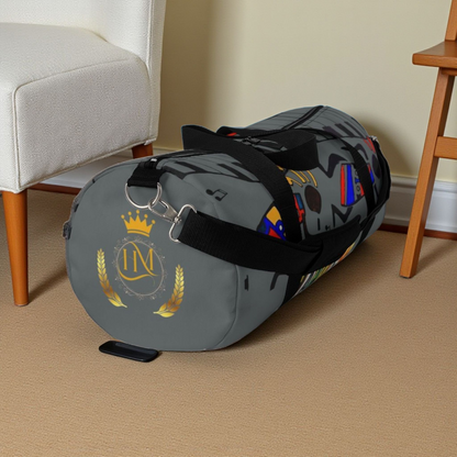 Afro Music Cartoon Piano Art Handcrafted Duffel Bag - Musician Gift, Travel Bag, Music Lover Gym Bag