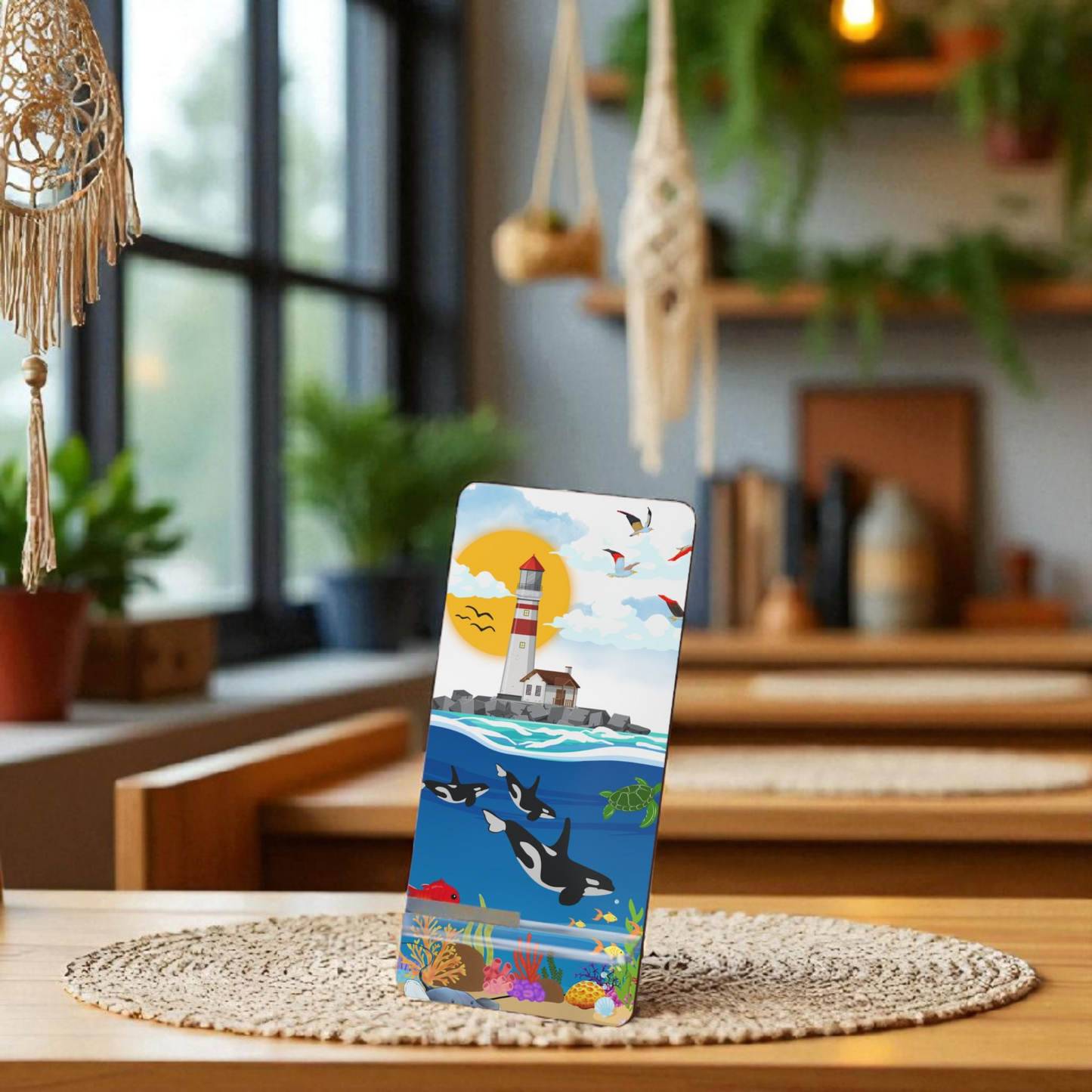 Colorful Ocean-Themed Smartphone Display Stand