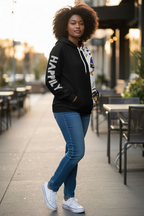 Hand-Drawn Afro Music Motifs Allover Hoodie, Unisex Streetwear for All Teespring