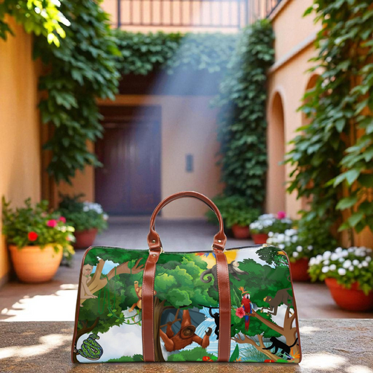 Vibrant Jungle Waterproof Travel Bag - Eco-Friendly Adventure Tote