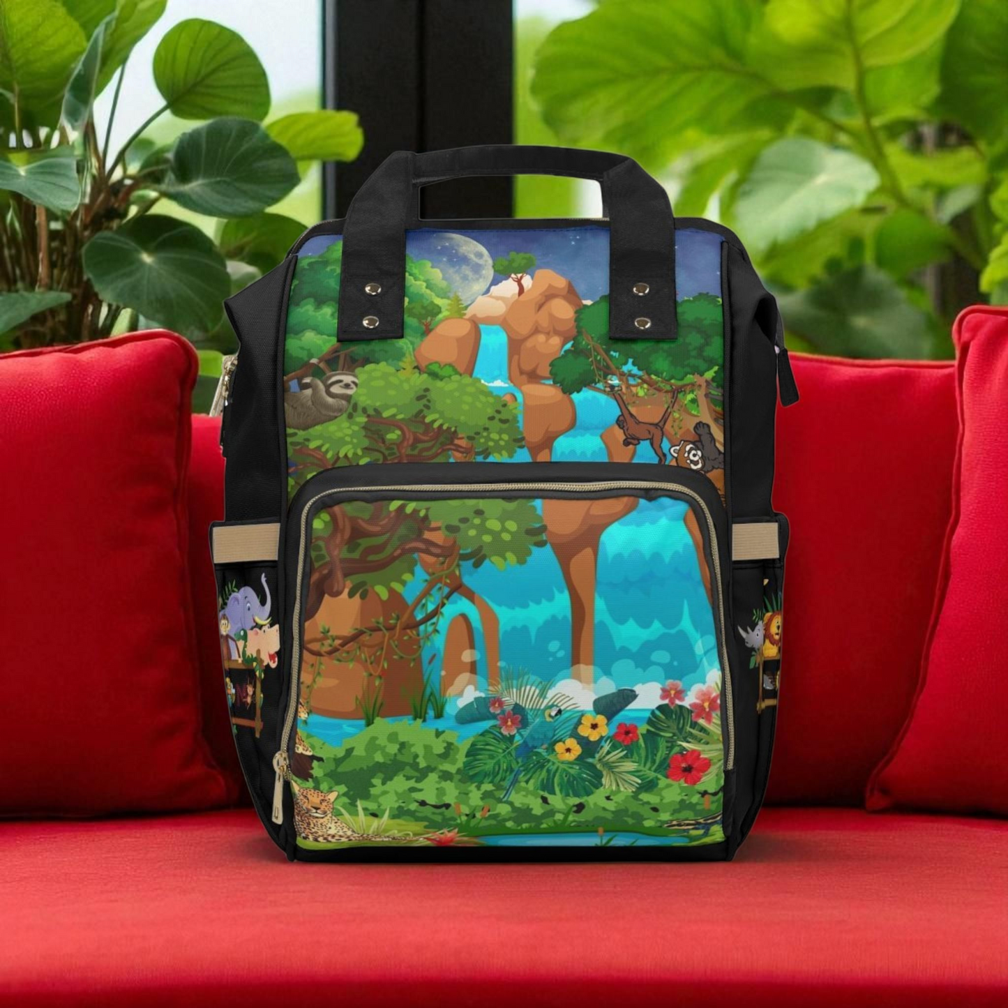 Adventurous Jungle Diaper Backpack for Parents