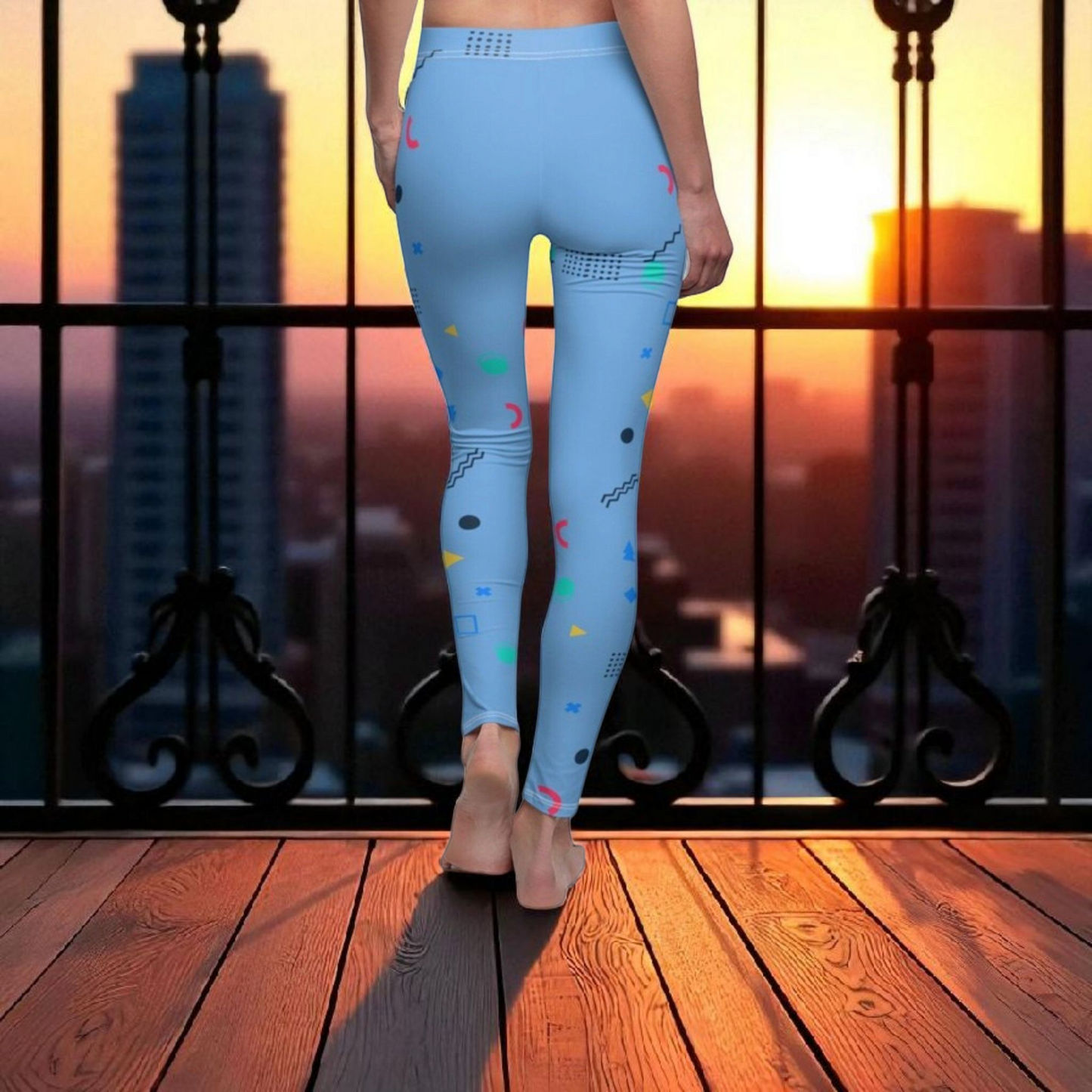 Handcrafted Ethnic Print Womens Cut  Sew Casual Leggings - Vibrant and Soft Skinny Fit