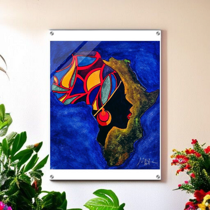 Original Ethnic Portrait - Handcrafted Continental Painting of Africa, Vibrant Wall Art