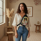 Graphic Chest Bags Featuring Illustrations of African American Couples Yoycol