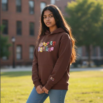 Crowned Black Woman Art Graphic Unisex Oversize Fleeced Hoodie