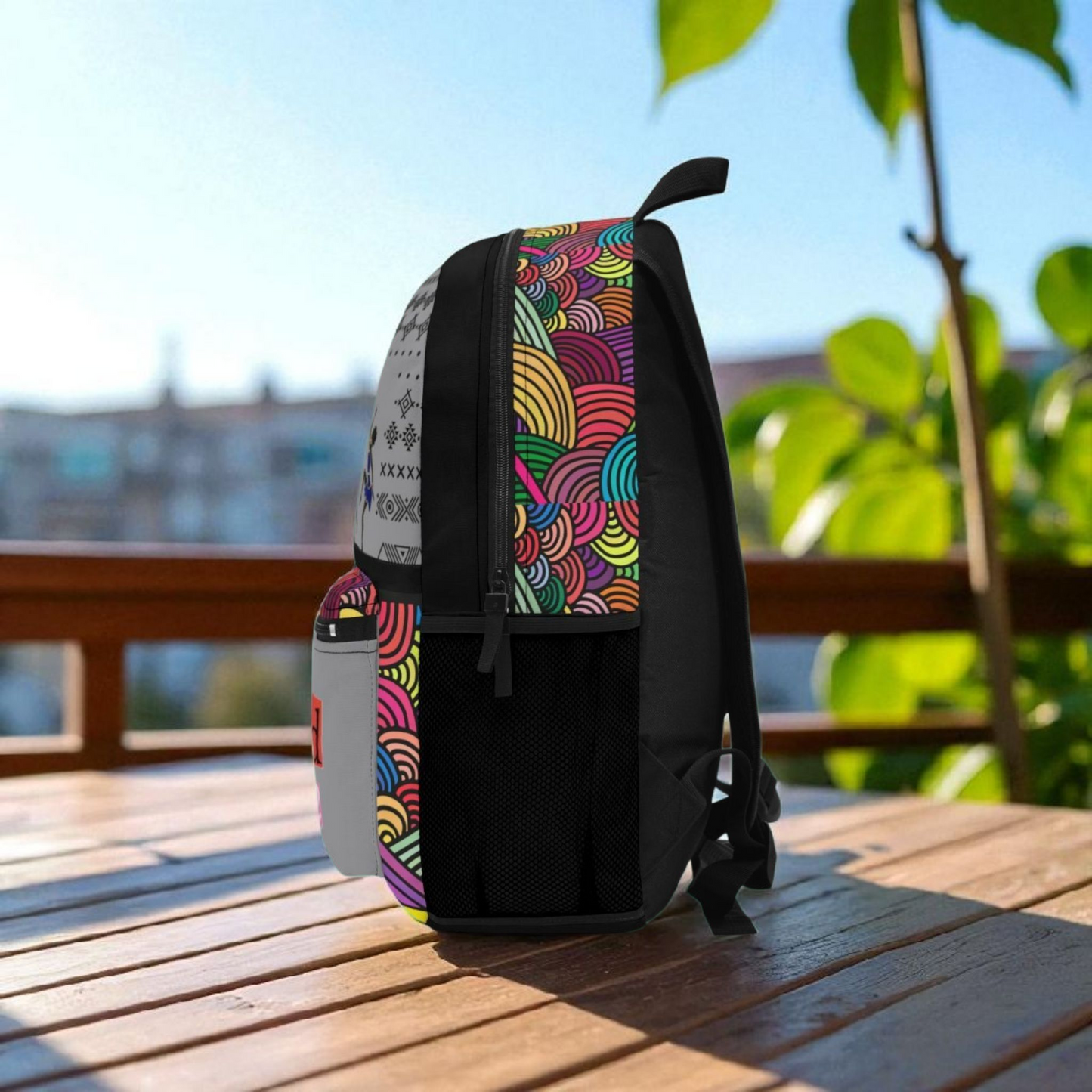 Stylish Tribal Dance Backpack, Ethnic Music Festival Bag, Boho Rucksack, Aztec Design