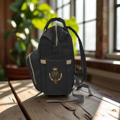 Ethnic Cosmic Themed Multifunctional Diaper Backpack - Stylish & Versatile Baby Bag