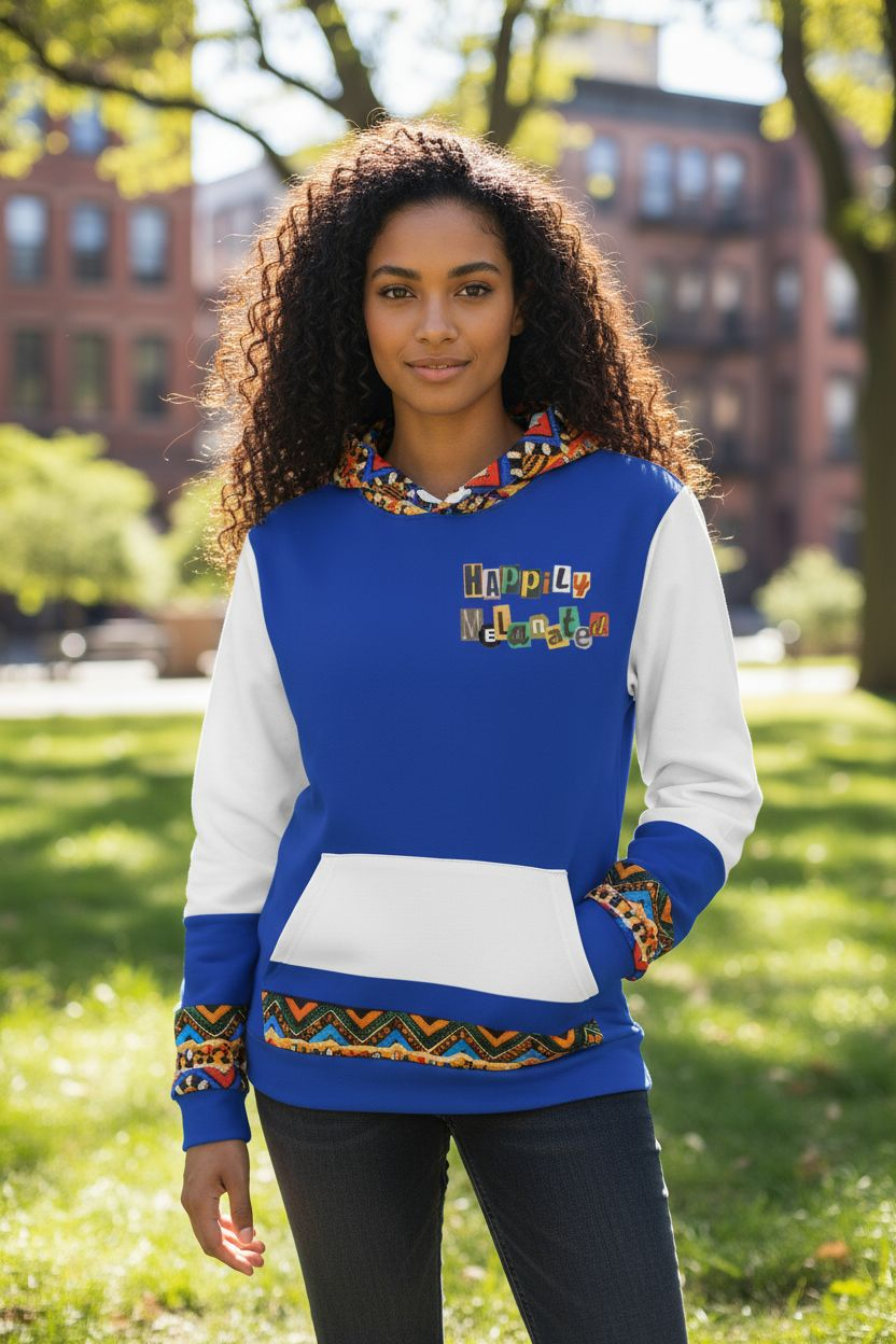 Handcrafted Ethnic Patterned Unisex Hoodie, Artisan Tribal Design