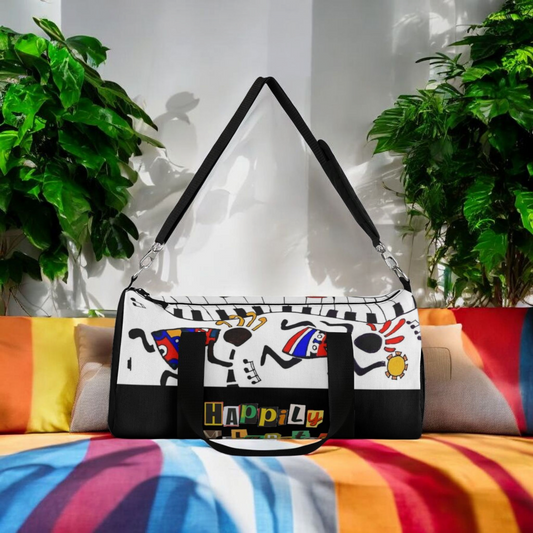 Ethnic Music Art Handmade Duffel - Bohemian Style Travel Bag