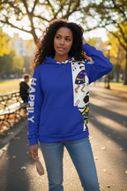 Hand-Drawn Afro Music Motifs Allover Hoodie, Unisex Streetwear for All Teespring