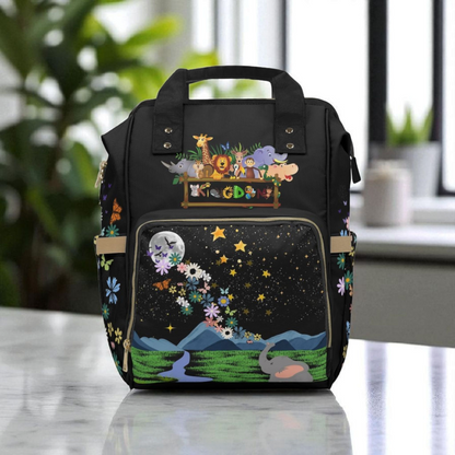 Whimsical Animal-Themed Multifunctional Diaper Backpack - Perfect for Parents on the Go!