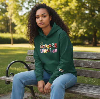 Crowned Black Woman Art Graphic Unisex Oversize Fleeced Hoodie