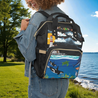 Ocean Adventure Multifunctional Diaper Backpack