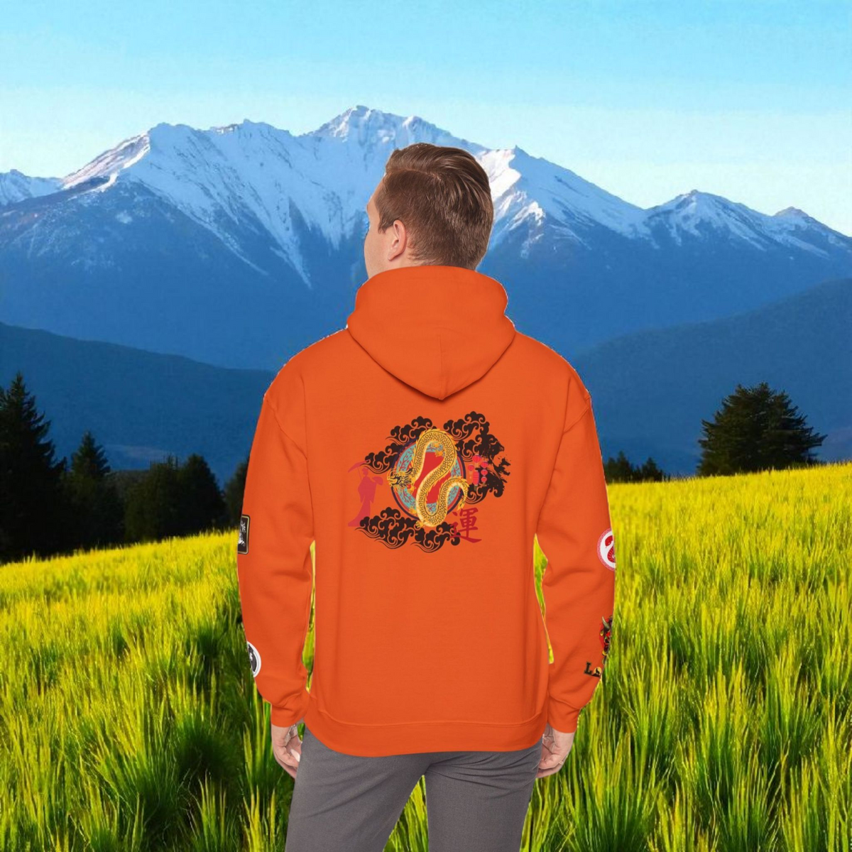 Dragon Ninja Themed Graphic Unisex  Hoodie Printify