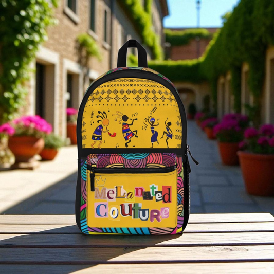 Colorful Tribal Dance Backpack, Ethnic Music Festival Bag, Boho Rucksack