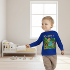 Jungle Animal Toddler Long Sleeve Tee, Wild Life Graphic Baby Shirt, Safari Theme Printify
