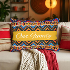 Ethnic Handmade Tribal Pattern Lumbar Pillow - Cozy and Decorative Sofa Accessory Printify