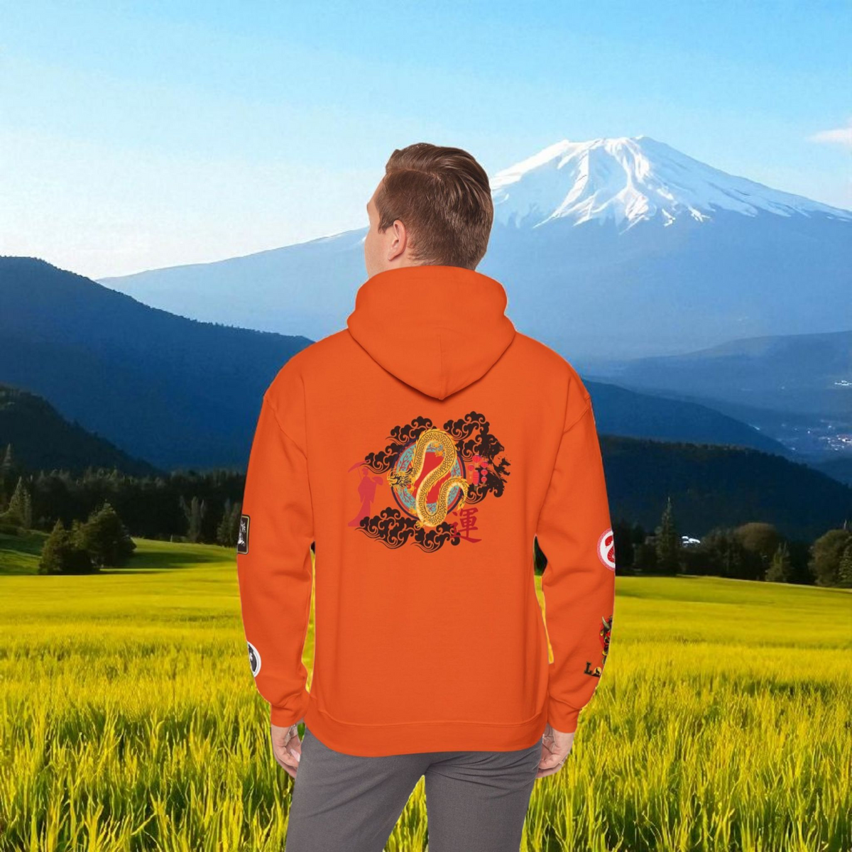 Dragon Ninja Themed Graphic Unisex  Hoodie Printify