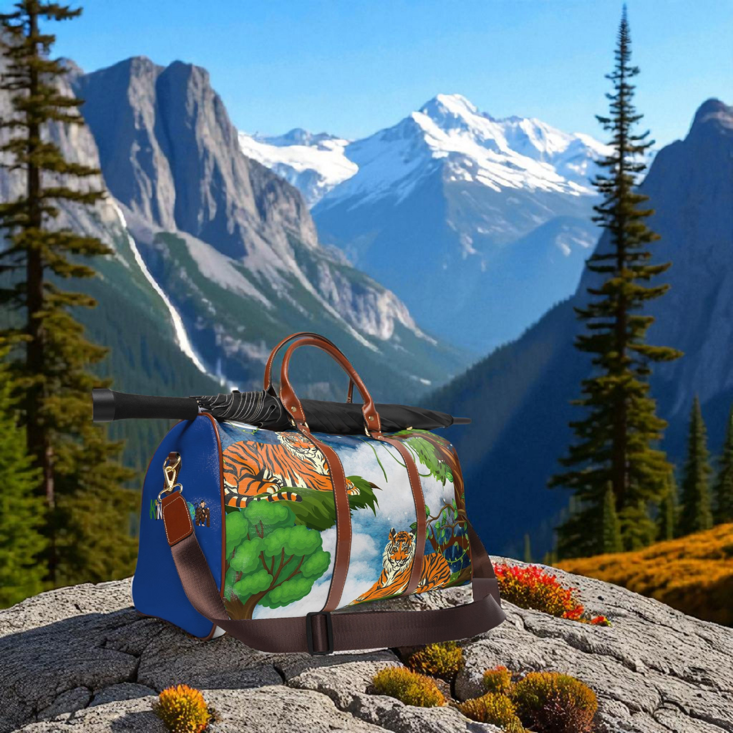 Wildlife Waterproof Travel Bag - Artistic Tiger Design for Adventurers