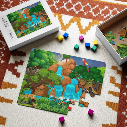 Kids' Puzzle, 30-Piece - Monkeys Animal in Jungle Educational Toy Game for Children