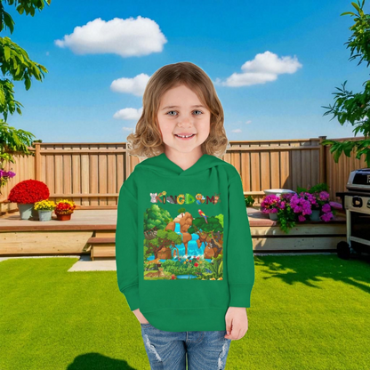 Jungle Life Toddler Hoodie, Kids Safari Pullover, Wildlife Theme , Graphic Nature Boy/Girl Jacket
