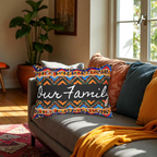 Handcrafted Tribal Patterned Lumbar Pillow - Unique Boho Chic Home Decor Printify