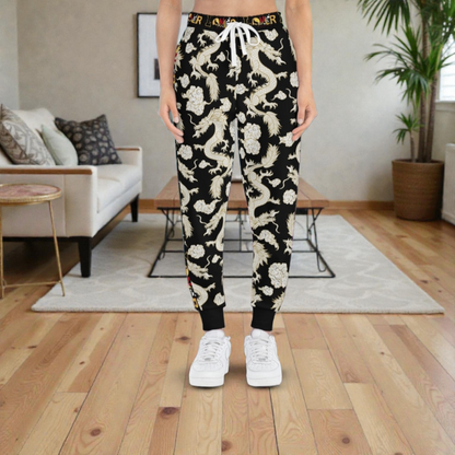 Dragon Print Athletic Joggers for Comfort & Style, Casual Wear, Workouts