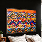 Original Tribal Artwork, Handcrafted Gallery Wrap in Walnut/Black Printify