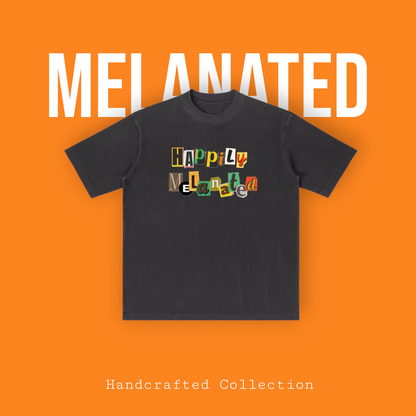 Crowned Black Woman Art Graphic Vintage Wash Drop Shoulder T-shirt