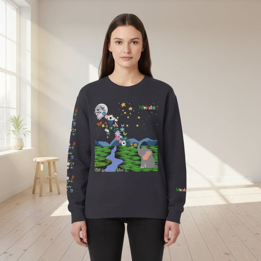 Galaxy Art Unisex Sweatshirt, Handcrafted Space Design