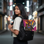 Afro Singer, Ethnic Music-Inspired Unisex Shoulder Backpack - Stylish & Functional Printify