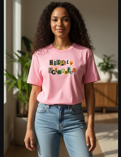 Crowned Black Woman Art Graphic Vintage Wash Drop Shoulder T-shirt