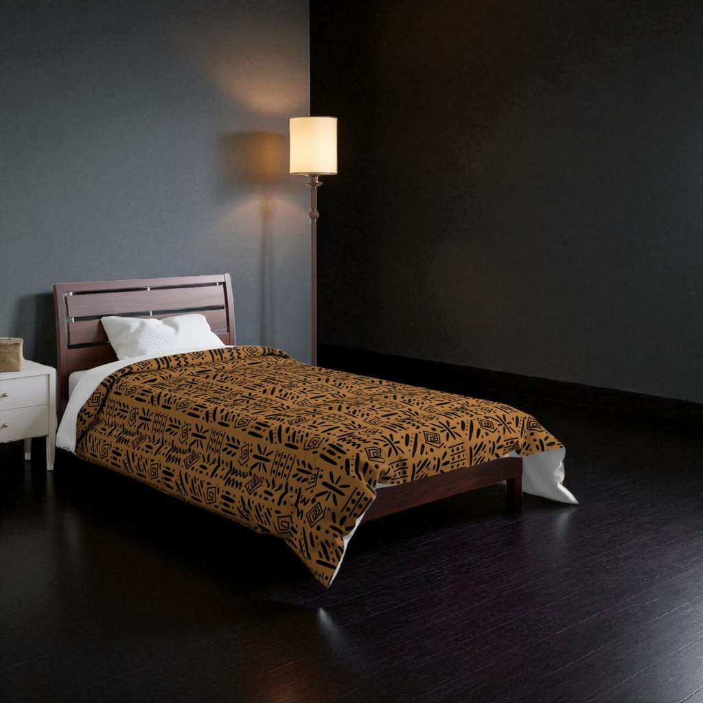 Boho Comforter, Aztec Pattern Bedding, Cozy Home Decor, Tribal Print Duvet Cover Printify
