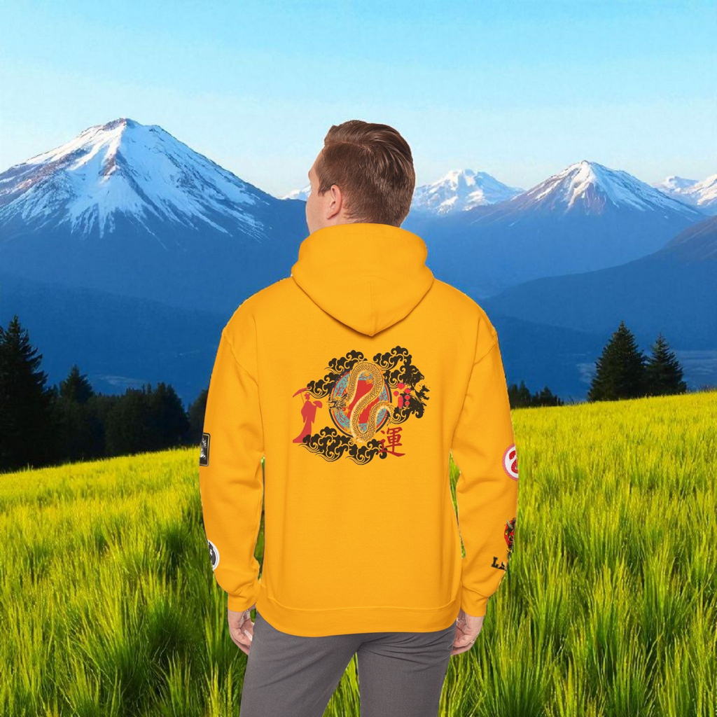 Dragon Ninja Themed Graphic Unisex  Hoodie Printify