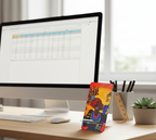 Artistic Smartphone Display Stand - Vibrant Music Theme Printify